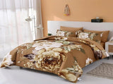 Golden Bloom Majesty Caramel Blossom 3 Piece Comforter Set V745-AB011171AJ3