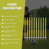 Agility Slalom Training Poles Soccer Rugby Set V63-798667