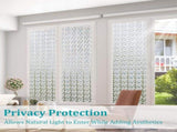 Window Privacy Film Frosted GlassClings Stained Glass Rainbow Bathroom Film Diamond 3D Static V1369-AZ3-W-06457