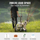 Beach Fishing Cart, 91 kg Load Capacity, Fish and Marine Cart with Two 275 mm Big Wheels Rubber V952-LLKYJC11YC0080XFQV0