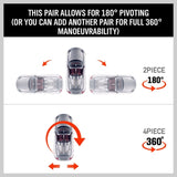 2-Piece Wheel Dolly Car Positioning Jack 450kg Vehicle Mover Transporter Trolley V465-1607005