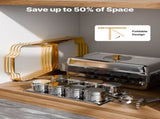Chafing Dish Buffet Set, 8 Qt 4 Pack, Stainless Steel Chafer with 4 Full Size Pans, Rectangle V952-ZFXBXGBLSTGKXK5LUV0