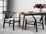 Levede 2x Dining Chairs Wooden Hans Black CH1041-2-BK