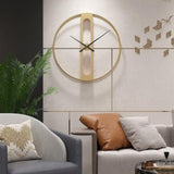 Gold Clover Metal Wall Clock V63-842271