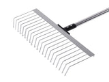 Bow Rake Garden Rake with Detachable Long Handle 21 Tines Garden Tool for Loosening Soil Gathering V1294-YM0901-3111250160611