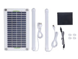 Solar Light Tube 30W 12V5V Dual USB LED Solar Panel Powered Camping Tent Light with Waterproof V1294-YM0901-3111240067411