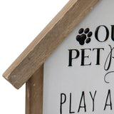Our Pet Rules Wall Sign 33x66cm V637-11066PET