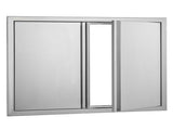 BBQ Access Door, 787x609 mm Double Outdoor Kitchen Door, Stainless Steel Flush Mount Door, Wall V952-SMABSCJMYS31WSG92V0