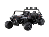 Rigo Kids Ride On Car Electric Toys Cars Headlight Music Remote Control Black RCAR-UTV-2S-BK