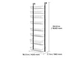 8-Tier Over the Door Pantry Organizer Hanging Storage Rack Adjustable V952-MGCCJ8CHS000V0LYTV0