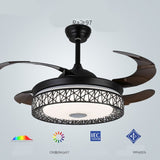 Maxkon 42 Inch Ceiling Fan with Light 3 Color MUSIC Remote Control Timer MUSIC V201-FUN0042BL8AU