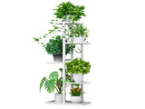 Indoor 5-Layer Flower Plant Stand Pots Display Shelf Rack Holder for Garden Balcony DecorationWhite V1294-YM0901-3111200194011