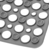 Non-Slip Shower Mat Grey Practical Hollow Design for Bathing 1Pc V1370-AZ4-14862