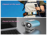 Bright LED Fan, Portable High Speed Clip-On Fan, 3-in-1 Wearable Design for Camping, Fishing, V1370-AZ4-13875