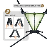 Portable High-Back Camping Chair Khaki V728-OBA1005008315454065