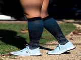 Wide Calf Compression Socks for Women & Men Extra Large Size Support Socks for Nurses Running V1258-DP02-F-505