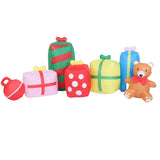 9.8ft Xmas Inflatables Outdoor Decorations Gift Boxes and Bear Blow Up Yard Decorations with LED V1294-YM0901-3111250213111