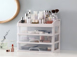 Desktop Organizer 3 Drawer Clear Plastic Desk Storage for Office Stationary Makeup Organizer V1294-YM0703-3117230119011