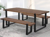 Levede Wooden Dining Sets 1XTable2X CHTB1045
