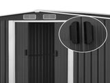 Giantz Garden Shed 2.58x3.14M w/Metal Base Sheds Outdoor Storage Workshop Shelter Sliding Door SHED-GAB-10X8X6-BS-ABC