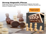 Social Hike 2 in 1 Magnetic Wooden Chess and Checkers Set - Portable Game Board V238-SUPDZ-41113523159120