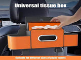 3-in-1 Car Backseat Organizer, Car Back Seat Organizer with Tissue Box and Storage Hook, V1366-AZ2-W-11451