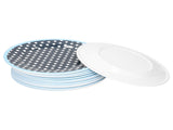 12PCS Salad Plate HighGrade Imitation Porcelain Dinnerware Tableware for Home Use V1294-YM0901-3118210043211