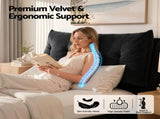 Artiss Queen Bed Frame with Horizontal Gas Lift Storage with LED Light USB Type-C Charging Station BFRAME-H-HYDE-Q-BK-ABCD