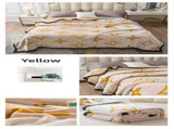 Yellow Lucky Four-Leaf Clover 180x200CM Premium Double-Sided Print Flannel Blanket - Soft All-Season V888-ELOSUNG49174