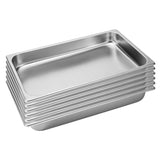 SOGA 6X Gastronorm GN Pan Full Size 1/1 GN Pan 6.5cm Deep Stainless Steel Tray GASTRONORMPANS5403X6