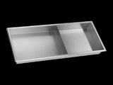641 x 336 x 101mm Shower Niche Double Shelf Organizer No Tile Needed in Stainless Steel Finish V63-900741