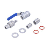 Weldless Kettle Valve Kit 1/2in BSP Ball Valve Quick Connector Bulkhead Assembly V1294-YM0721-3118210078511