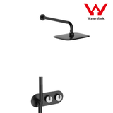 2021 New Marble Stone handle matte black wall taps 1/4 turn matte black pattern V549-MARBLEHCBENCH