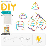 DIY Flexible Straw Building Blocks for Kids Ages 3-6, Creative Educational Construction Toy Set with V1341-ZY-WNQ3NT35-723PCS