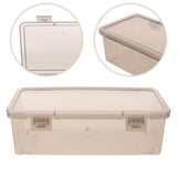 10-Pack Light Grey Plastic Desktop Cash Organizer with Lid for and Money Storage Box V1369-AZ3-W-22633