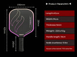 T700 Carbon Fibre Textured Pickleball Set - 2 Black & Blue Lightweight Pro Paddle with 4 Balls and V888-ELOSUNG55465-4