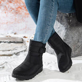 Women's Outdoor Snow Boots, Waterproof Warm Winter Boots with Fleece Lining and Non-Slip Sole for V1189-LC-DG-00234
