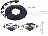 Black L-Shape PE Landscape Edging Roll Kit - Anti-Root Lawn & Garden Divider V888-ELOSUNG39911