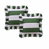 Vintage Design Homewares Pair of Candy Ruffle Green European Pillowcases 65 x 65cm V442-HIN-PILLOWC-CANDYRUFFLE-GREEN-EU