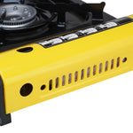 Portable Butane Stove Gas Burner Yellow with Korean BBQ Stone Grill Plate Square GASBURNERYELLOWWITHSTONESQUARE