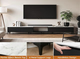 Artiss TV Cabinet Entertainment Unit Stand Extendable Black FURNI-N-EXT-TV240-BK-AB