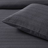 Bianca Kahlani Charcoal Waffle Quilt Cover Set Single V442-BCA-QUILTCS-KAHLANI-CHARCOAL-SB