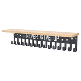 Metal Award Display Trophy Shelf Bamboo Trophy Shelf Metal Wall Mounted Medal Display Hanger V1294-YM0706-3115230067311