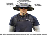 Wide Brim Solar Fan Hat Outdoor 2 Solar Fan Sun Bucket Hat for Men Women Fishing Hat with Removable V1259-DP01-A-3257