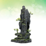 Aquarium Mountain View Stone Ornament Tree Rock Cave Fish Tank Decoration Fish Hiding Cave for your V1192-AZ-W-10831