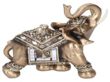 Resin Elephant Statue Figurine Crafts Desktop Ornaments for Home Living RoomGold L 16.5x8x16cm V1294-YM0718-3115200145211