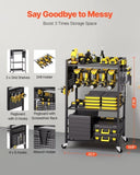 VEVOR 4-tier Tool Organizer Cart, 150 lbs Load Capacity, Floor Stand Rolling Drill Holder and V952-DDGJSNCBDPC4IWEAQV0