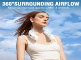 Portable Neck Fan, Hands Free Bladeless Neck Fan Rechargeable 3 Speeds & LCD Display, Battery V1259-DP01-A-3416