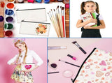 24pcs DIY Craft Canvas Zipper Blank Makeup, Student Blank Canvas Pen Stationery Storage V1192-AZ-W-13909