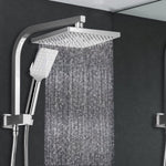 Cefito 8'' Rain Shower Head Set Handheld Square High Pressure Chrome SHOWER-A2-SQ-8-SI